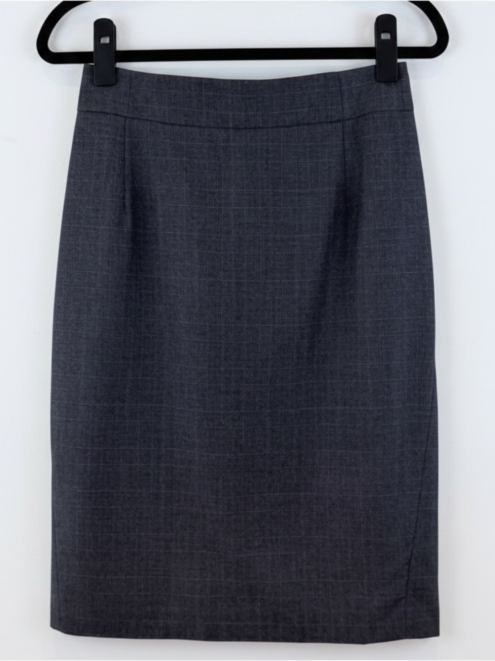 Theory Gray Plaid 100% Wool Pencil Skirt | Size 4